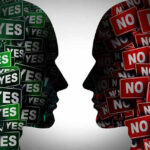 Scientists STUNNED — AI Destroys Human Logic Silhouettes filled with YES and NO signs facing each other