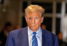 Trump THREATENS Indiana GOP — Primary Purge Incoming Man in blue suit and striped tie, serious expression.