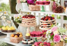 Birthday Party MASSACRE – Bash Turns DEADLY A beautifully arranged dessert table featuring various pastries and fruits