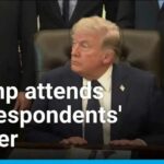 Trump attends White House Correspondents' Dinner for first