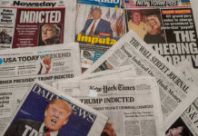 Hollywood’s Hidden Empire Owners – Shocking Truth! Newspaper headlines about Trumps indictment.