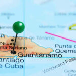 Cuba’s 300 Drones: U.S. Targets in Their Sights? Map with pin on Guantánamo, Cuba.