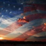 15 Years Ago: Bin Laden’s Death, Unity’s Collapse A sunset with an overlay of the American flag and dramatic clouds