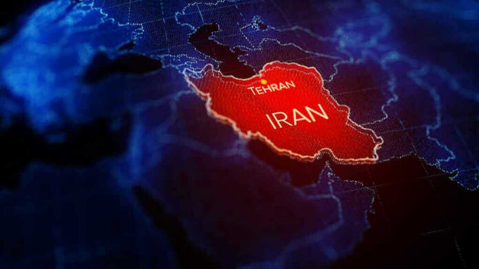 1610681794 Map highlighting Iran with Tehran marked.