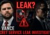 JD Vance’s Secret Service Agent Under Investigation Over Alleged Leak