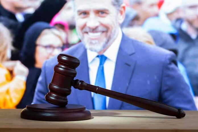shutterstock_2394258833 judge's gavel on desk with blurred suited man in background