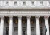 Child Hunger Heist: Biggest COVID Scam? United States courthouse facade with Corinthian columns