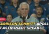 Apollo 17's Harrison Schmitt speaks ahead of Trump at Johnson Space Center