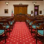 Procedural Time Bomb in Chauvin Conviction Courtroom with wooden benches facing the judge's bench