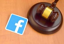 Breaking News: Meta’s $18B Settlement Reached Judge's gavel next to a blue social media logo card