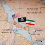 Saudi Plea DENIED — What Trump Withheld Map with US, pirate, and Iran flags near the Red Sea