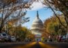 House Moves Against Backdoor Riches United States Capitol dome framed by a tree-lined street