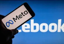 Shocking $25B Hit Slams Meta Smartphone showing Meta logo against blurred Facebook background