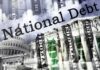 Congress Roadblock Stalls $5,000 Dream U.S. Capitol and dollar bills collage on national debt theme